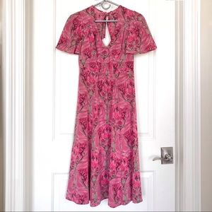 Plenty by Tracy Reese pink silk boho dress